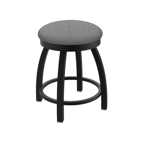 18" Swivel Vanity Stool, Black Wrinkle, Graph Seat